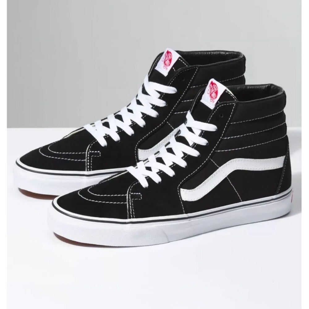 Vans Black and White High-Top Sneakers